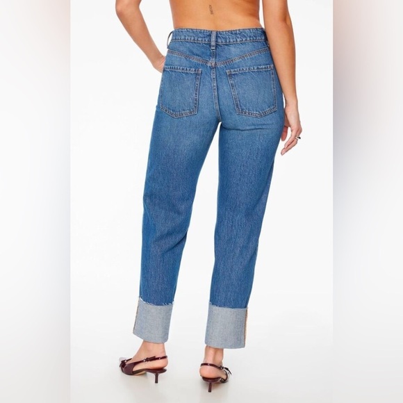 DYNAMITE Sz 27 Justina Jeans Mid-Wash Straight Leg high Waisted NEW WITH TAGS - Picture 4 of 16